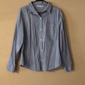 Causal and Office/Work Attire: Gray Long Sleeve Button Down shirt